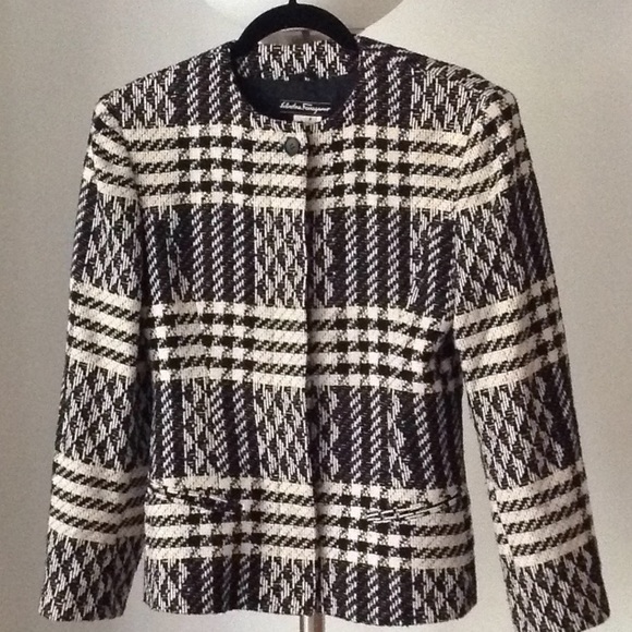 🍃🌹Salvatore Ferragamo - 'Fedora Bemberg' Blazer - Picture 2 of 8